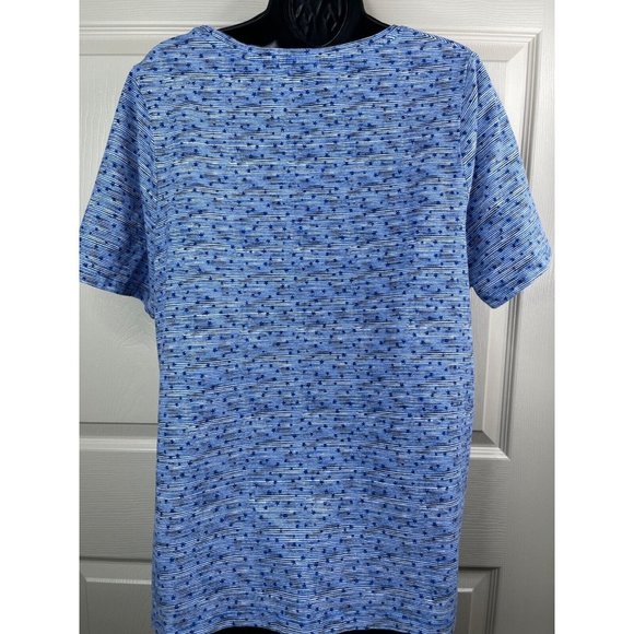 Catherines Tee Shirt Womens Plus Size 0X 14/16W Blue Stars Short Sleeve Stretch - Picture 7 of 8